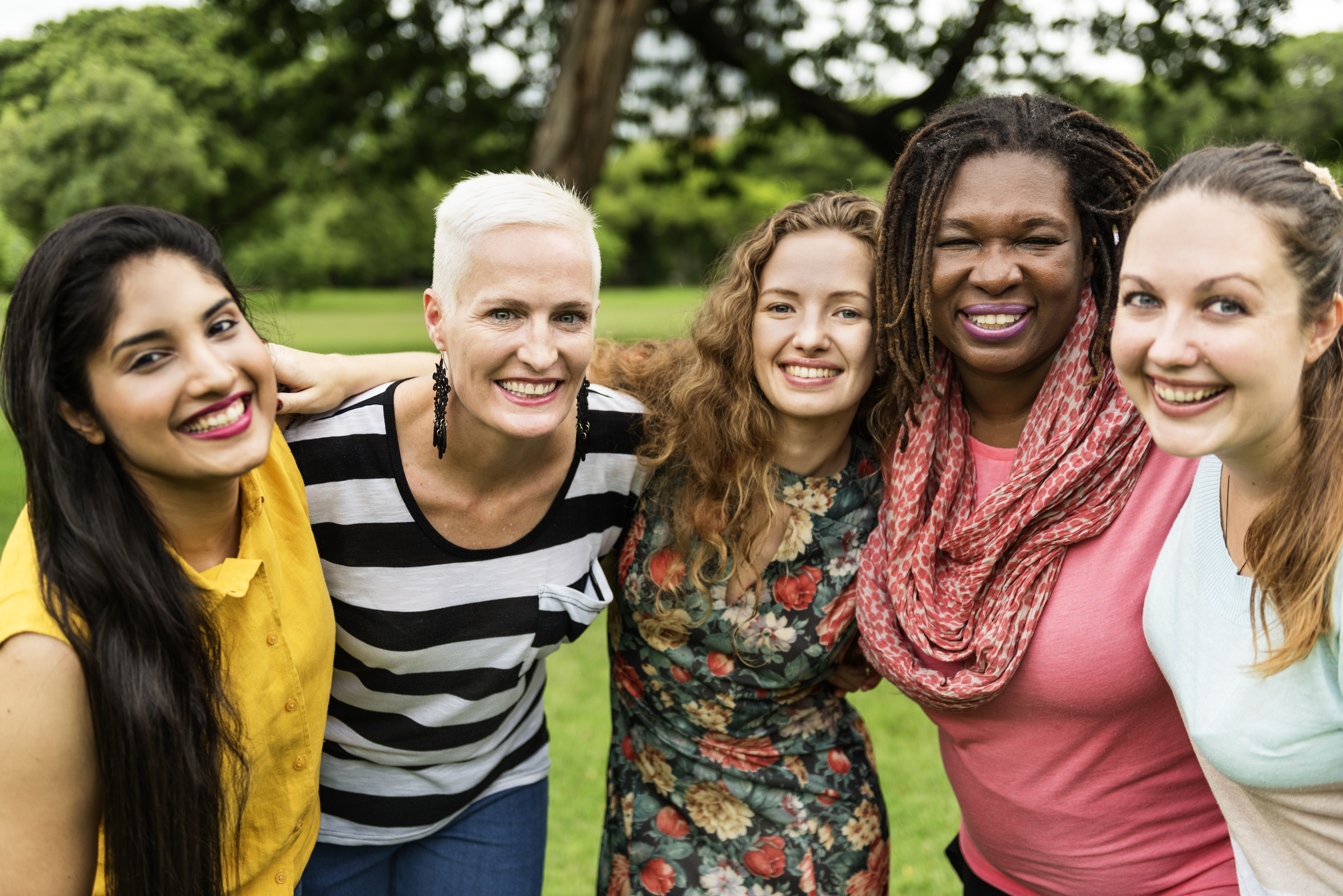 A group of smiling women