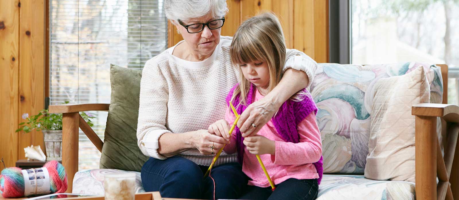 Grandma spending time with little girl