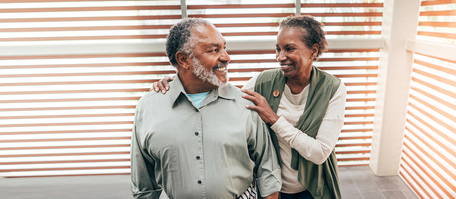 happy mature black couple