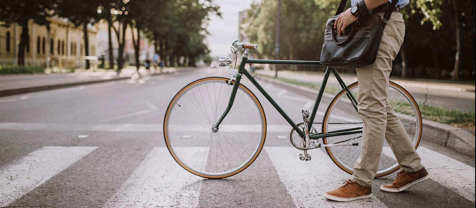 man with bicycle