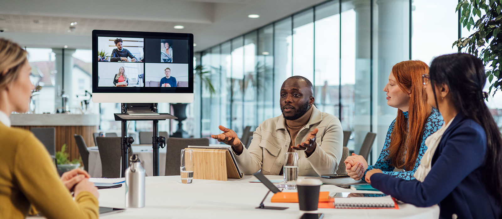 Group of diverse people in discussion