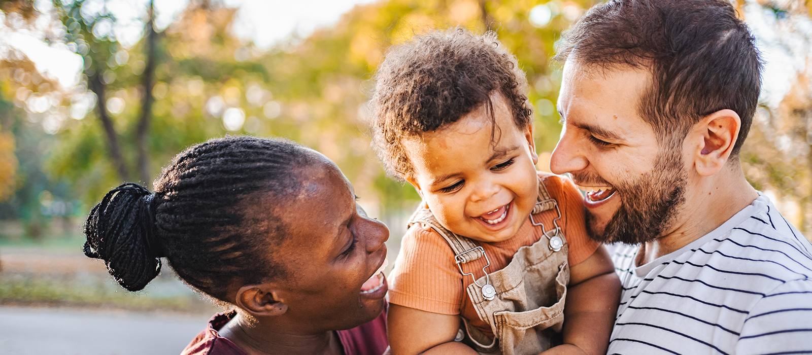 young parents and child